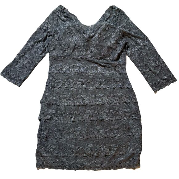 May Queen 4XL Formal Dress Lace Beaded Mother Of The Bride cocktail party - Picture 2 of 8